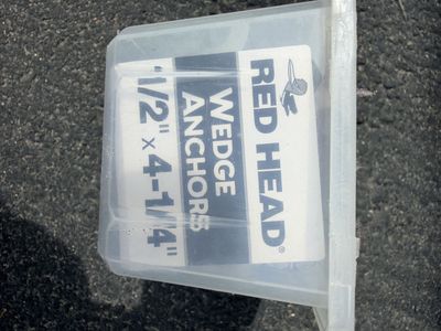 Red Head Wedge Anchors 1/2" x 4-1/4" and more