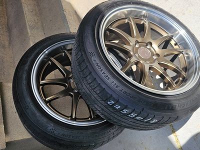Aodhans DS02 18x9.5 +30 & tires (x2)