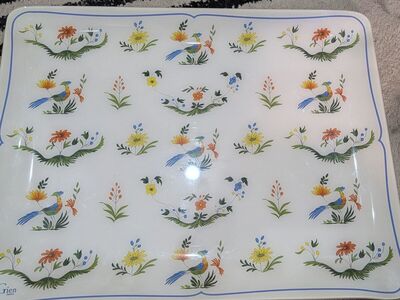 "Oiseaux de Paradis" large acrylic tray by Gien