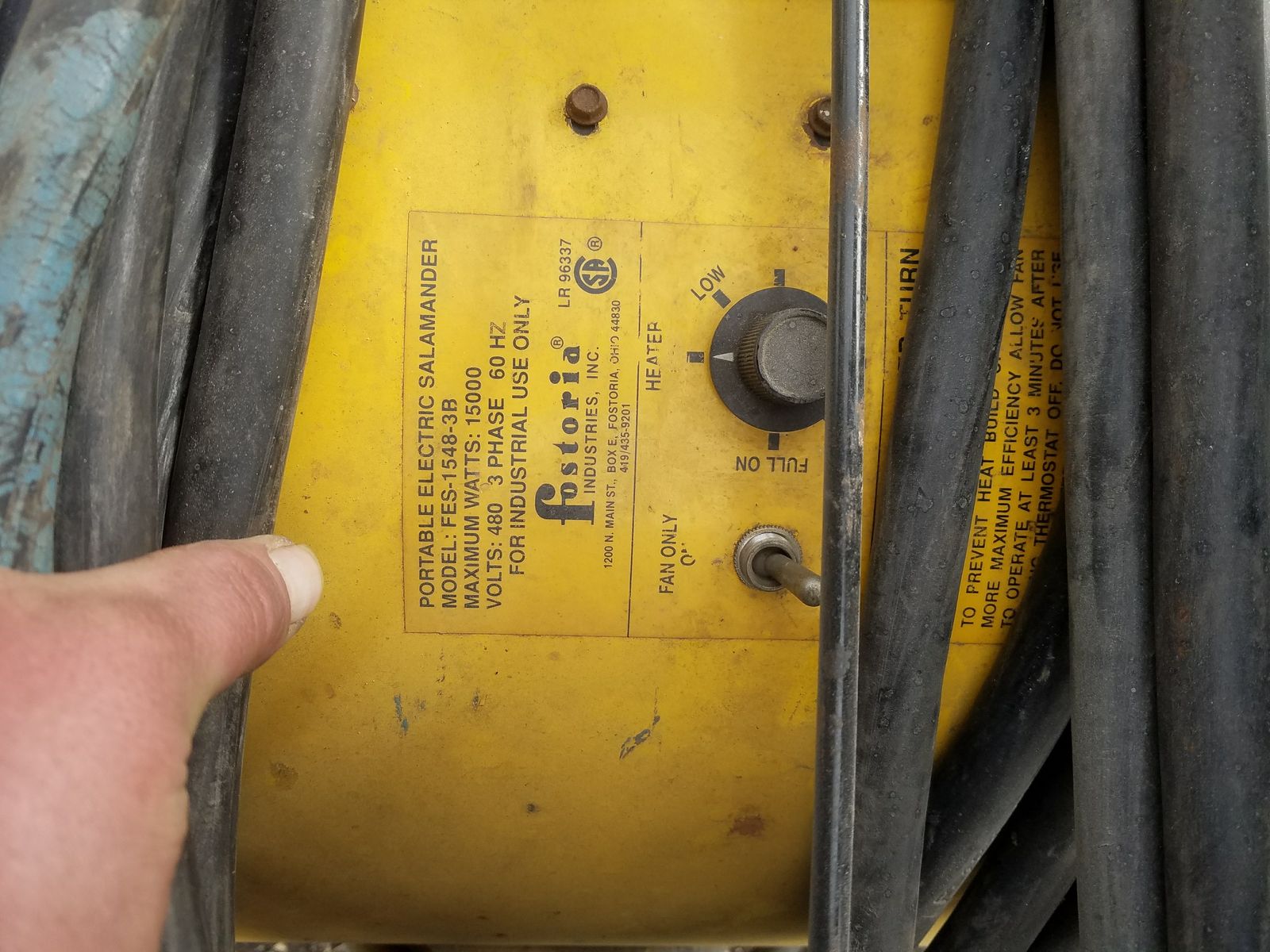 Salamander heater