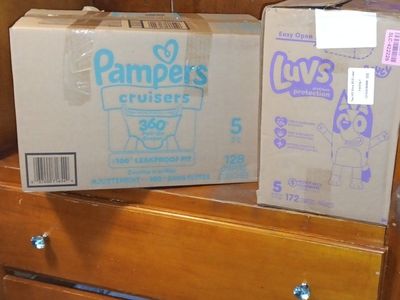 Pampers Cruisers 360 & Luvs Platinum Protection Diapers Size 5 - 128 & 172 Count