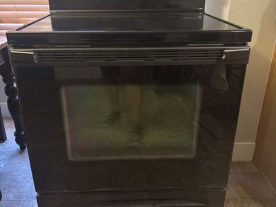 Whirlpool Electric Glass Top Stove with Self-Cleaning Oven - Black