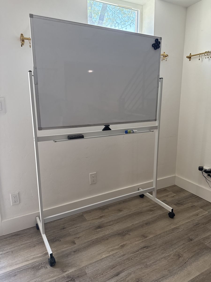 Double Sided White Board on A Stand