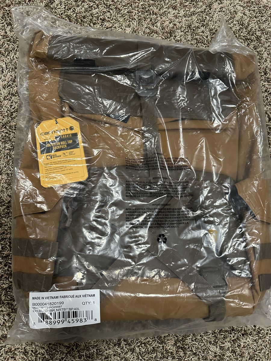 New Carhartt 40L Roll Top Backpack