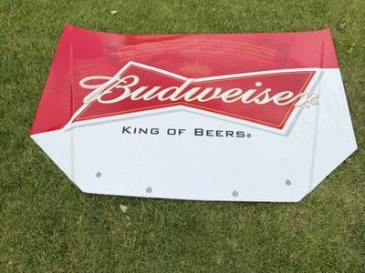 Budweiser Car Hood - perfect for a Man Cave or Bar
