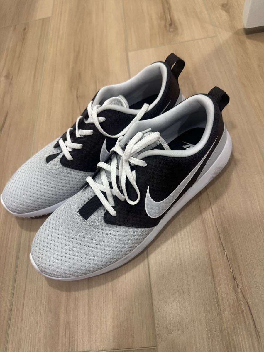 Men's Nike Roshe G Spikeless Golf Shoes - Size 11 - White/Black/Silver