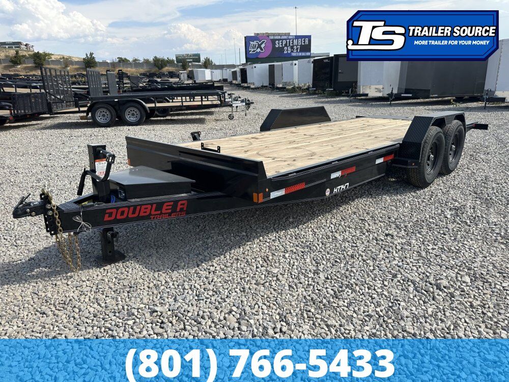 7x20 Double A Pro Series HT Power Tilt Trailer - 15.4K GVWR - Torsion Axles
