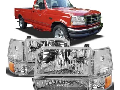 Left Right Headlight Assembly fits Ford F150 -250 -350 and Bronco 1992-1996Brand New in Original Packaging
