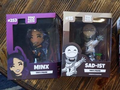 NIB Youtooz Sad-ist and Minx figures