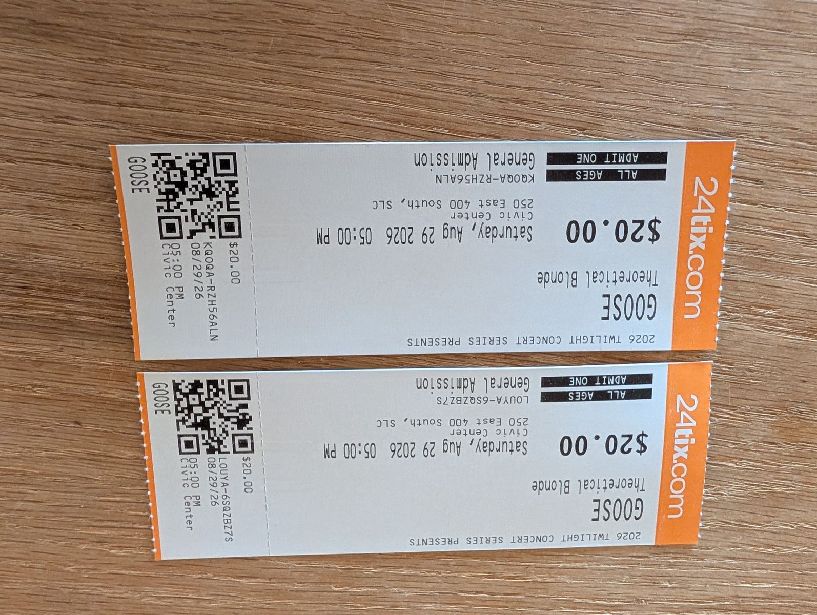 GOOSE TIX