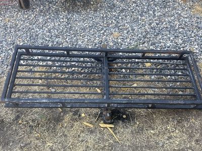 Black Metal Trailer Hitch Cargo Carrier Basket