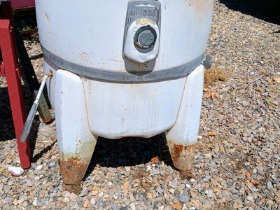 Old Washing Machine Flower Planter