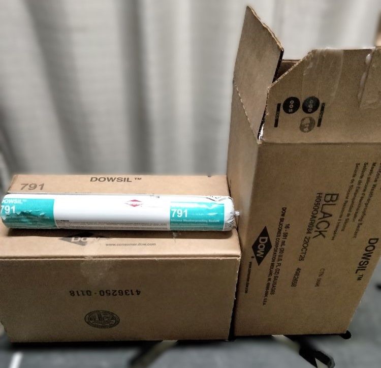 DOWSIL / Dow Corning 791 Black Silicone Weatherproofing Sealant Two Cases