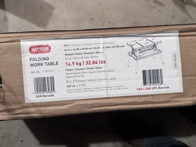 Folding work table