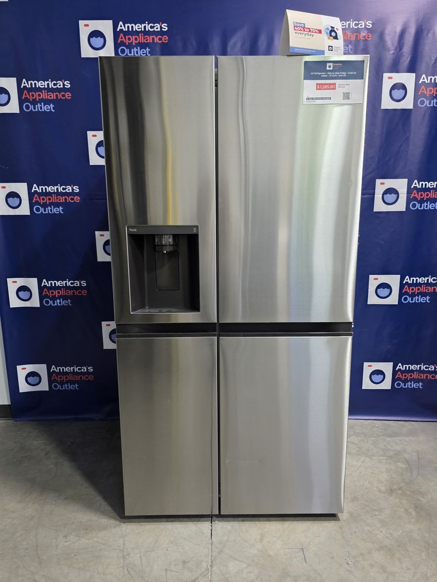 LG with Side-by-Side Smart Refrigerator with Craft Ice™ 27 cu.