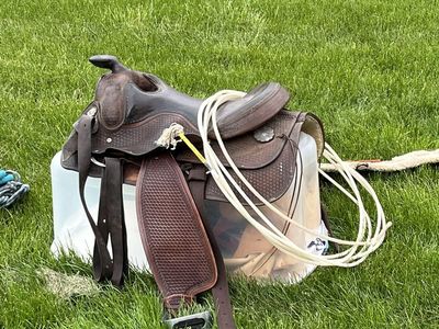 R.A. Guthrie Custom Western Saddle – Approx. 15” –