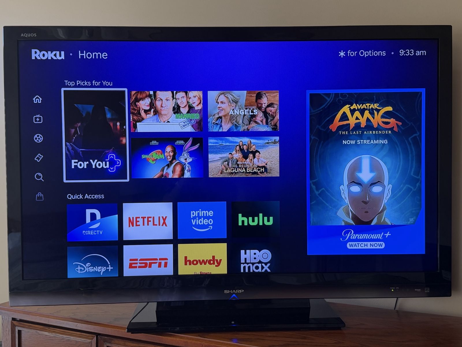 Sharp Aquos 52" Flat Screen TV with Pedestal Stand & Remote