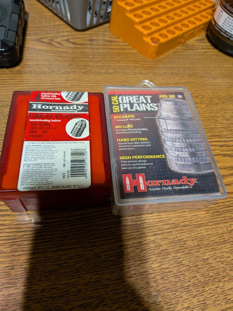 Hornady Great Plains Muzzleloading Bullets 50 Cal 385 Grain HB-HP Lot of 2