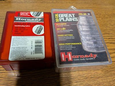 Hornady Great Plains Muzzleloading Bullets 50 Cal 385 Grain HB-HP Lot of 2