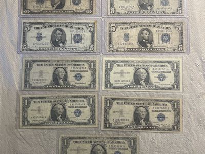 Circulated silver certificate lot