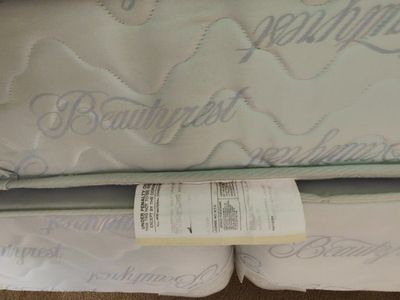 Beautyrest King size Mattress, Box Spring Set & frame - Used Good Condition