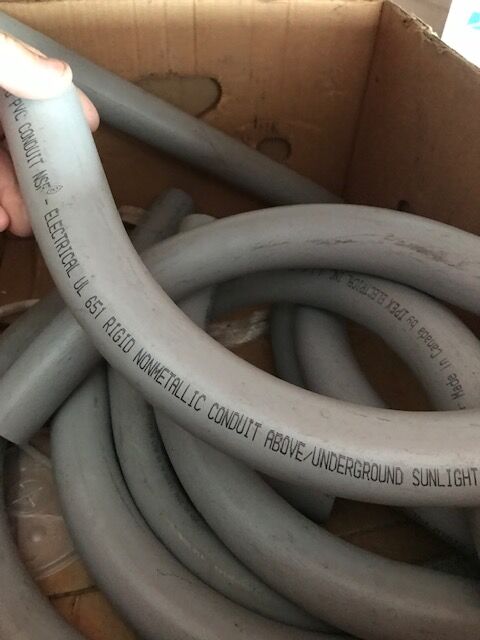 10 pieces Carlon 1-1/4 inch electrical plastic elbows