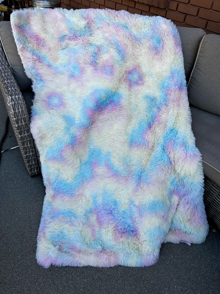 Rainbow TieDye Shag Rug 4 X 6
