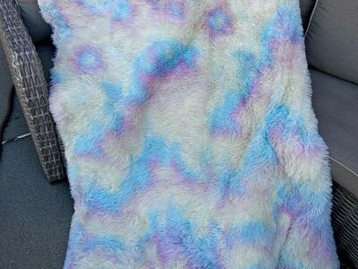 Rainbow TieDye Shag Rug 4 X 6