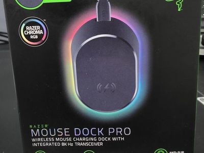 Razer Mouse Dock Pro: Wireless Mouse Charging Dock with 8K Hz Transceiver & Chroma RGB *no puck*