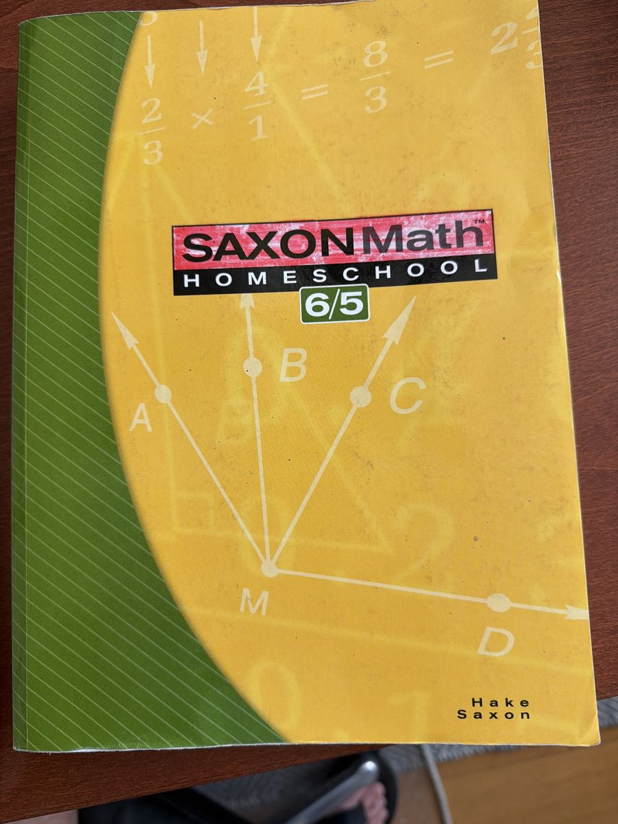 Lot Of 2 Saxon 6/5 Homeschool Math Set Textbook and Solutions Manual