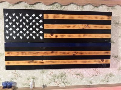 Thin Blue Line Concealment Flag