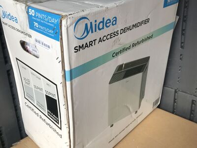 MIDEA 50 pint dehumidifier new in box certified refurbished