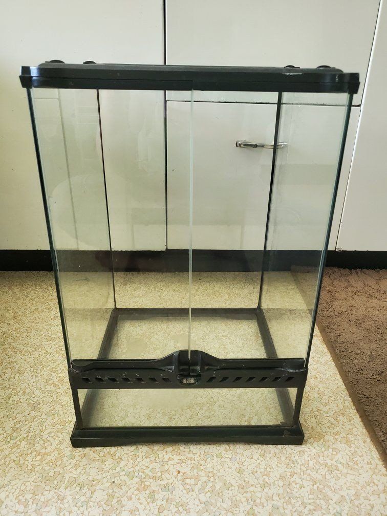 Glass Terrarium Exo Terra Mini Tall 12" x 12" x 18" for Reptiles/Amphibians