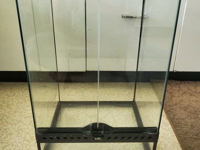 Glass Terrarium Exo Terra Mini Tall 12" x 12" x 18" for Reptiles/Amphibians