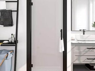 32 in to 34 in x72 in Pivot Frameless Shower Door