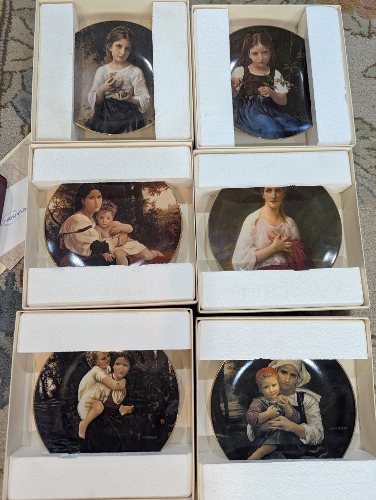 Lot of 6 plates from Beauty of Bougereau collection