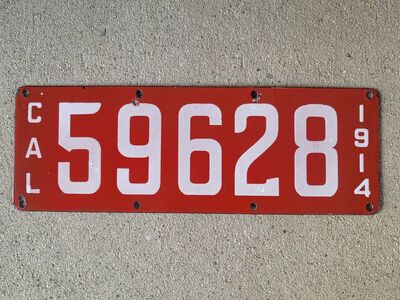 1914 California license plate