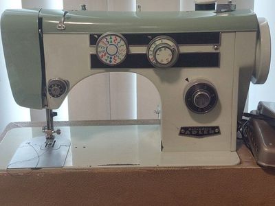 Vintage Belvedere Adler Heavy Duty Sewing Machine with Pedal and Case