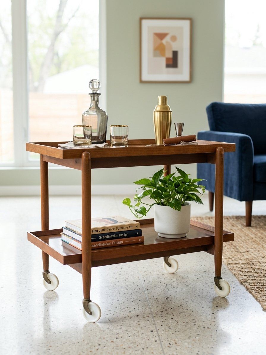 Vintage MCM Bar Cart