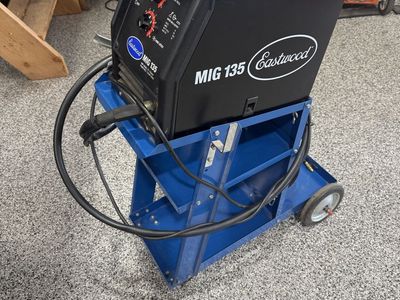 Eastwood MIG 135 Welder with Rolling Cart and Regulator
