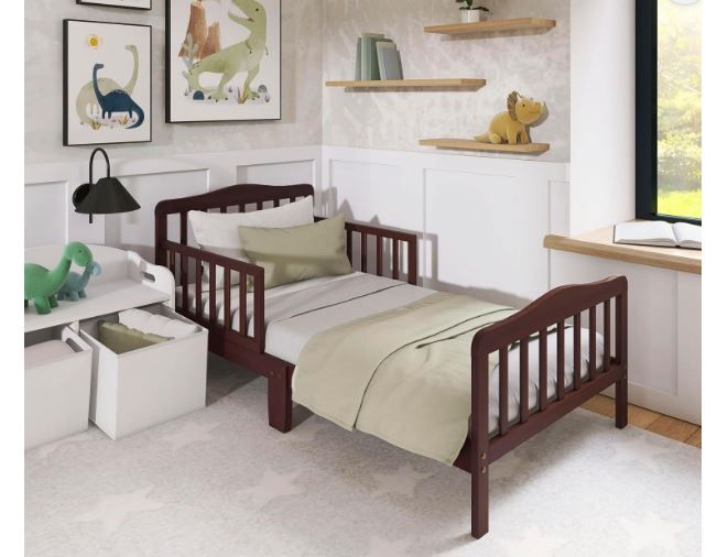 NEW! Classic Toddler Bed 53”L x 28”W x 30”H – Color: Expresso