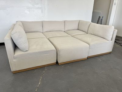 COSTCO HENREDON BOUCLE MODULAR SECTIONAL COUCH