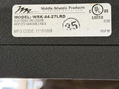 Middle Atlantic AV Rack