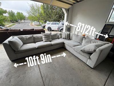 Beautiful Light Grey 3 Piece Sectional