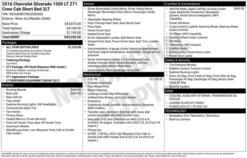 2016 Chevrolet Silverado 1500 LT Z71