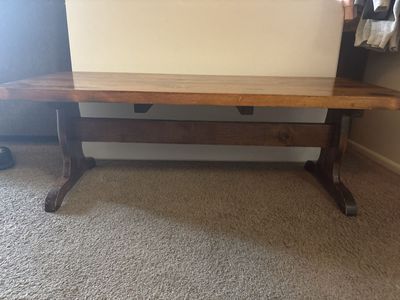 Vintage solid wood coffee table