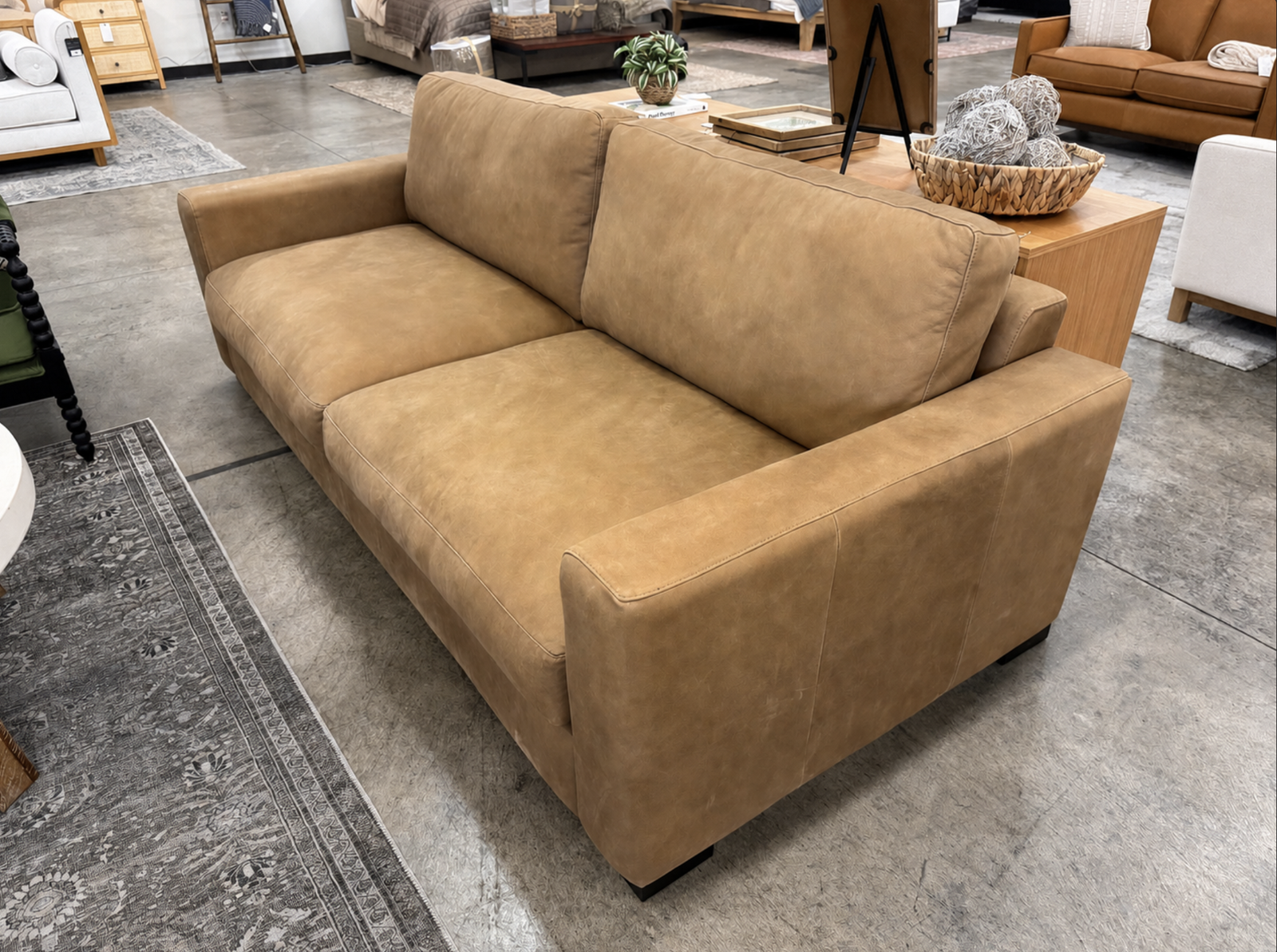 West Elm Leather Sofa