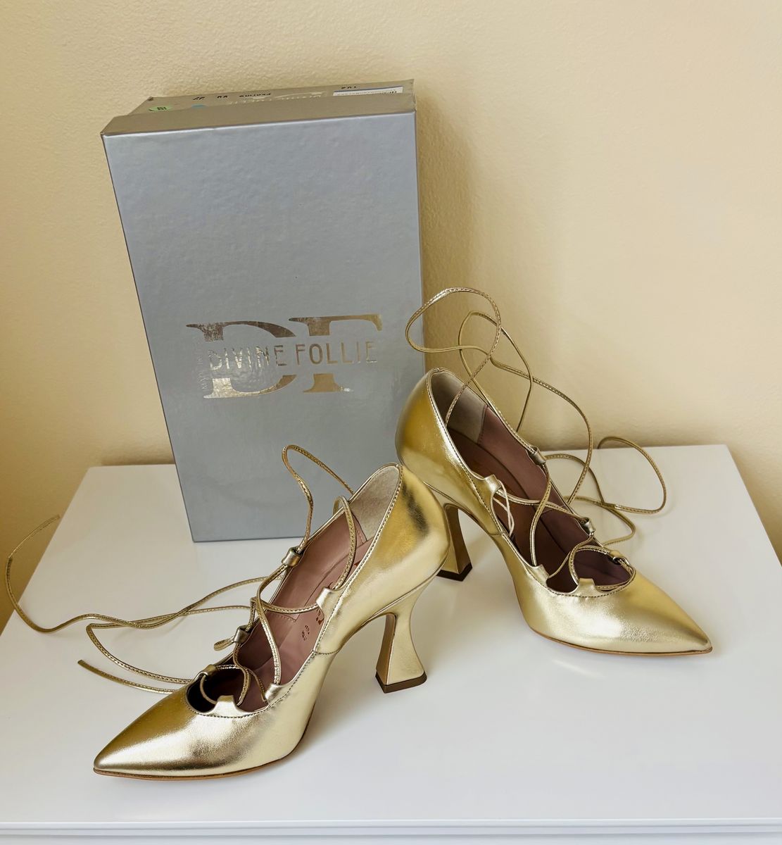 DIVINE FOLLIE, ITALIAN HIGH HEEL SOFT LEATHER SHOES
