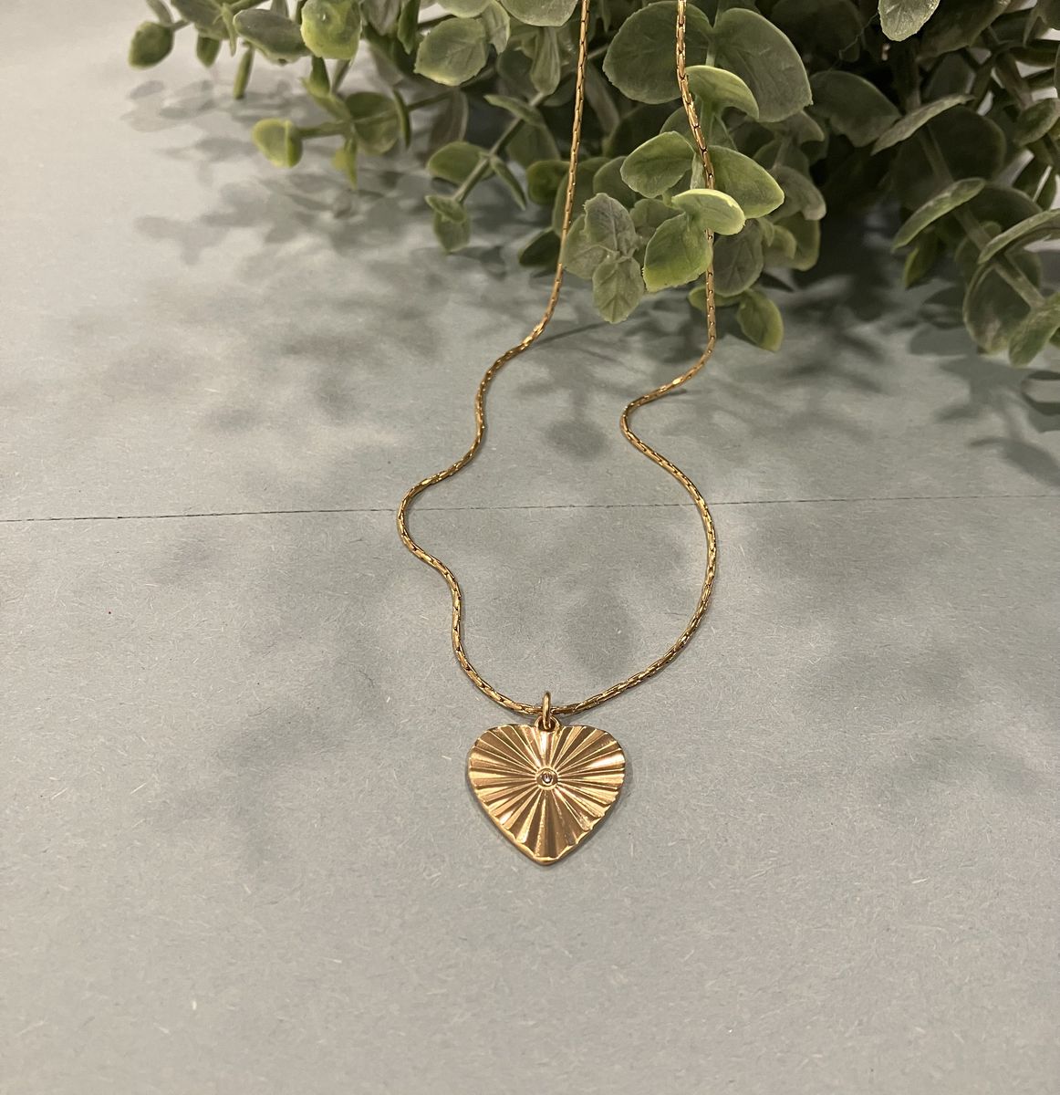 Golden Heart Pendant Necklace