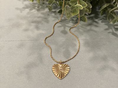 Golden Heart Pendant Necklace